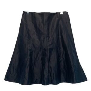 Emporio Armani Black Taffeta Panel Skirt size 8